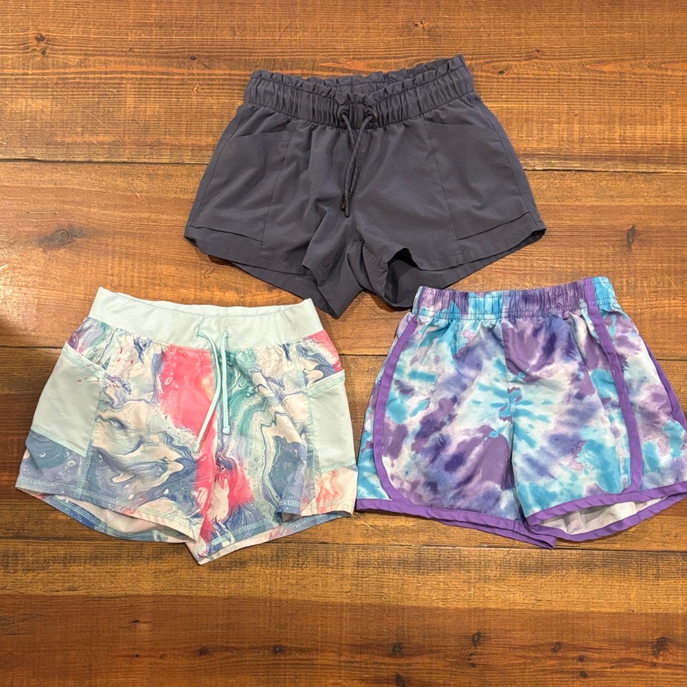 Athleta Gray Athletic Shorts & 2 others